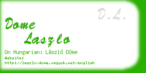 dome laszlo business card